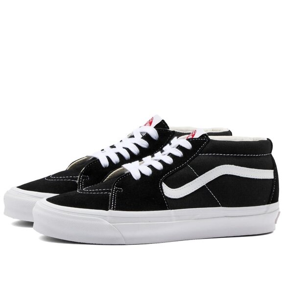 Vans Vault Og Sk8-Mid Lx Mens 5.0 Black Canvas and Suede Skate  VNOA4BVCBA2 - Picture 1 of 5